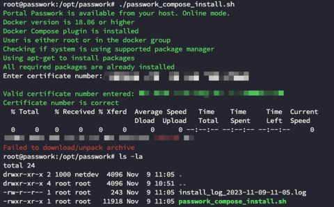 Beispiel für einen Fehler bei der Skriptausführung