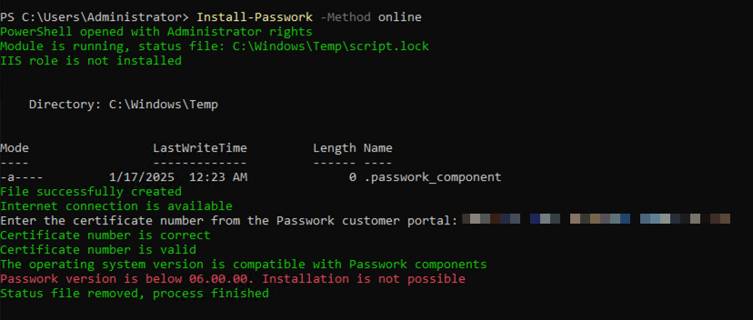 Fehler in PowerShell