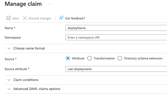 Creación de claims adicionales para transmitir
