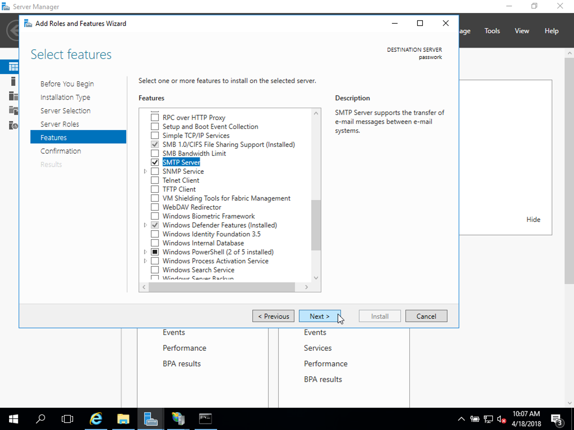 Searching password by browser extension