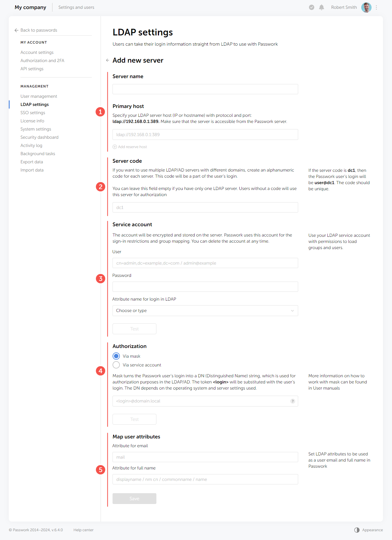 Searching password by browser extension
