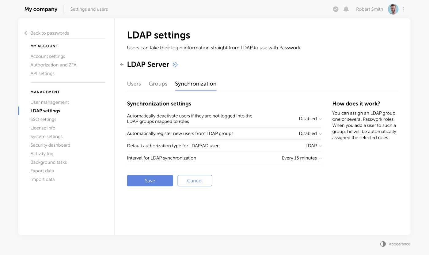 Searching password by browser extension