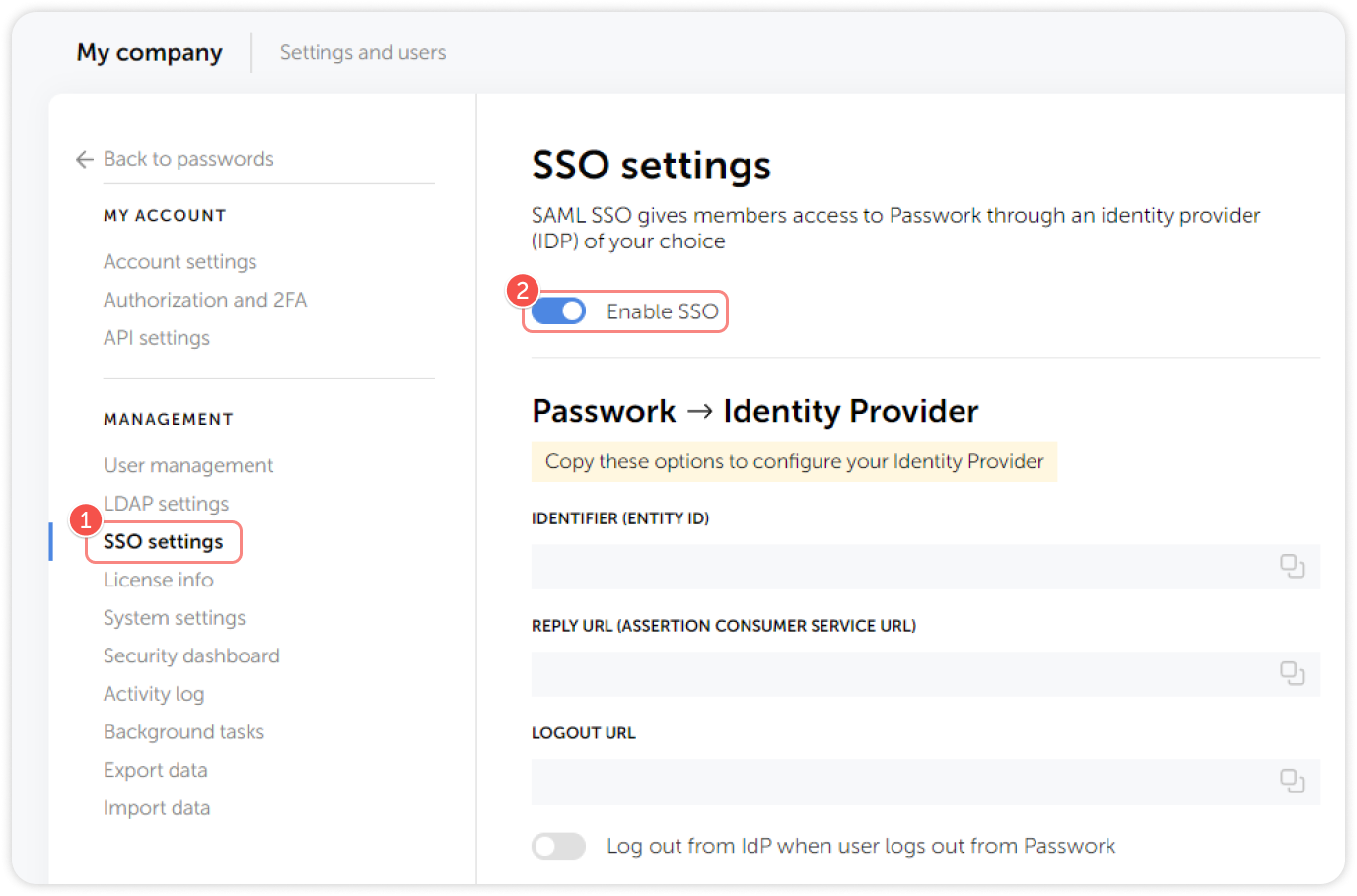 Searching password by browser extension