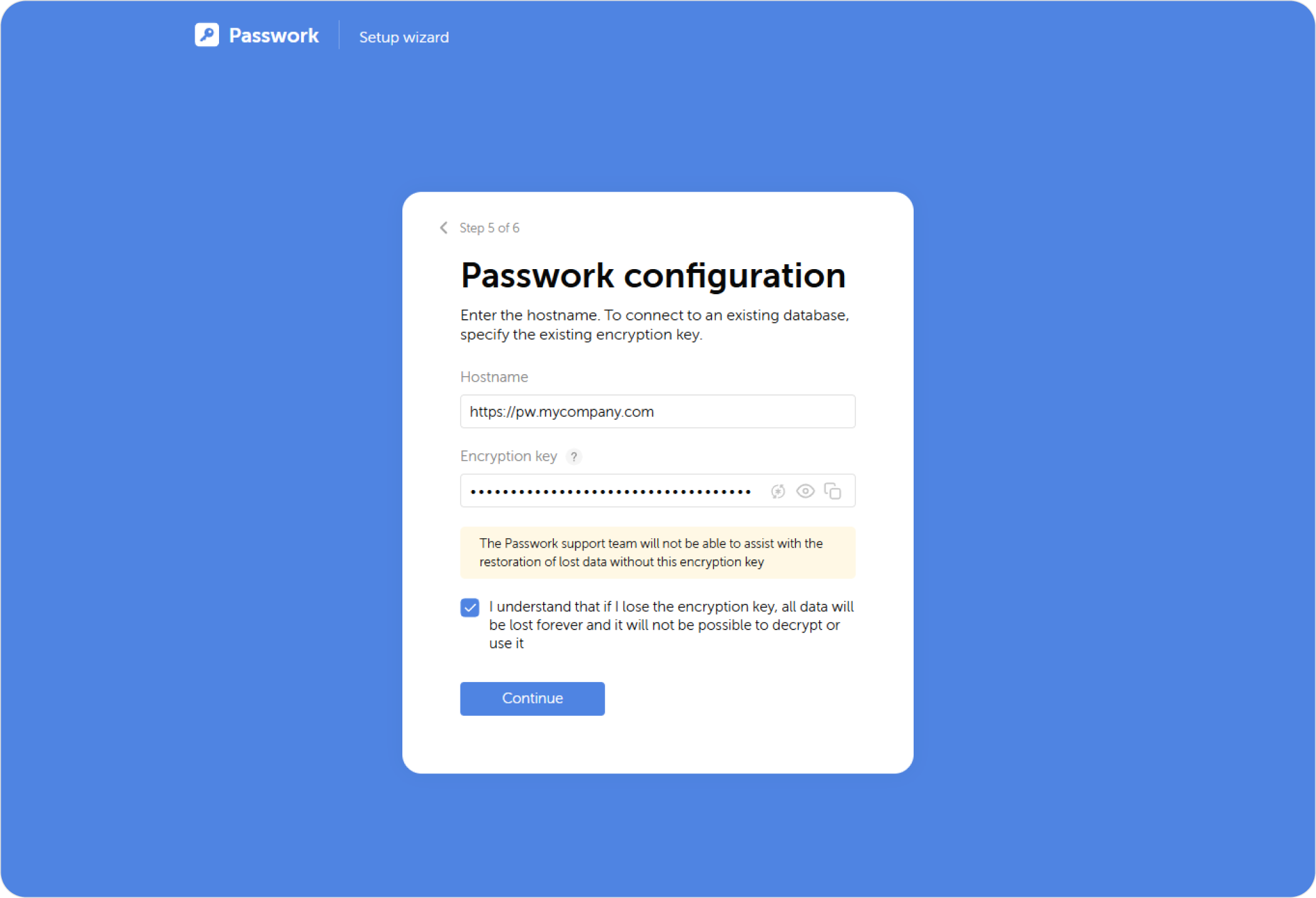 Generating database encryption key