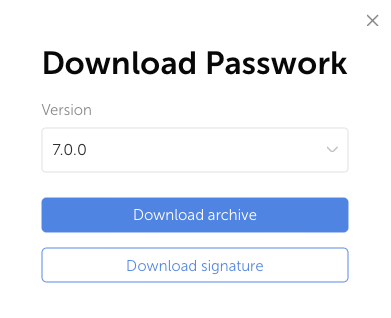 Obtaining Passwork version
