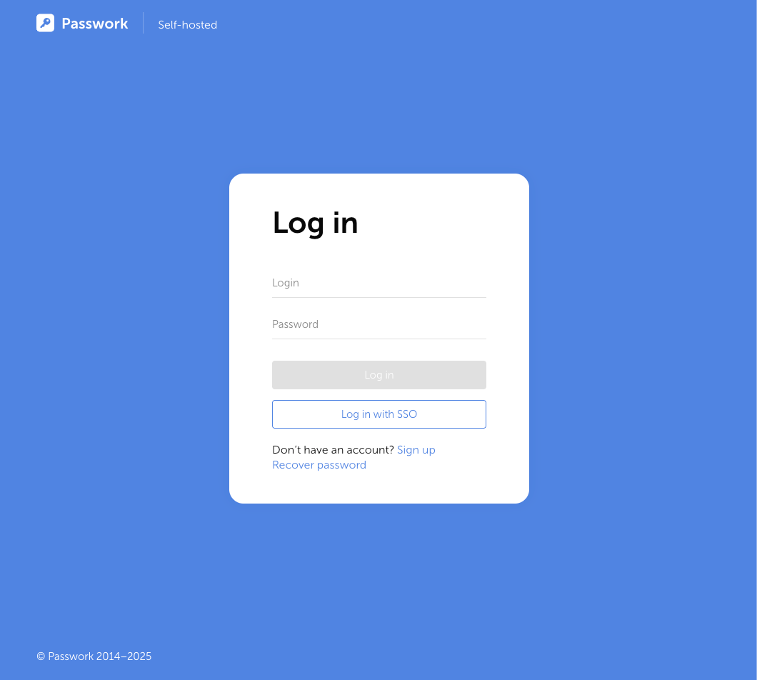 Authenticate in Passwork using SSO