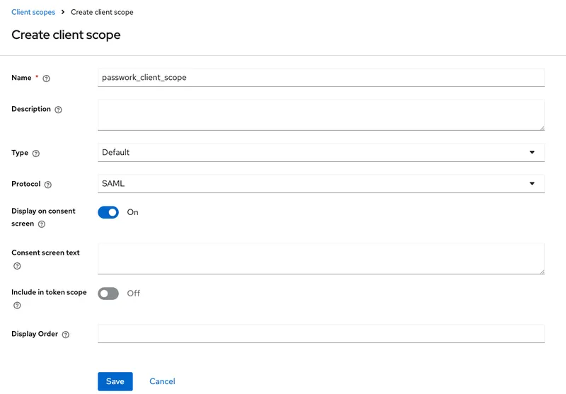 Edit parameters of the created template
