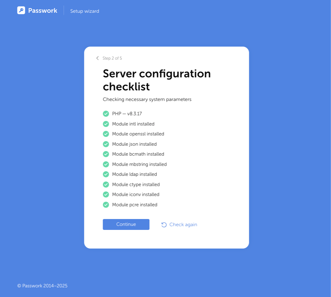 Server Settings Checklist