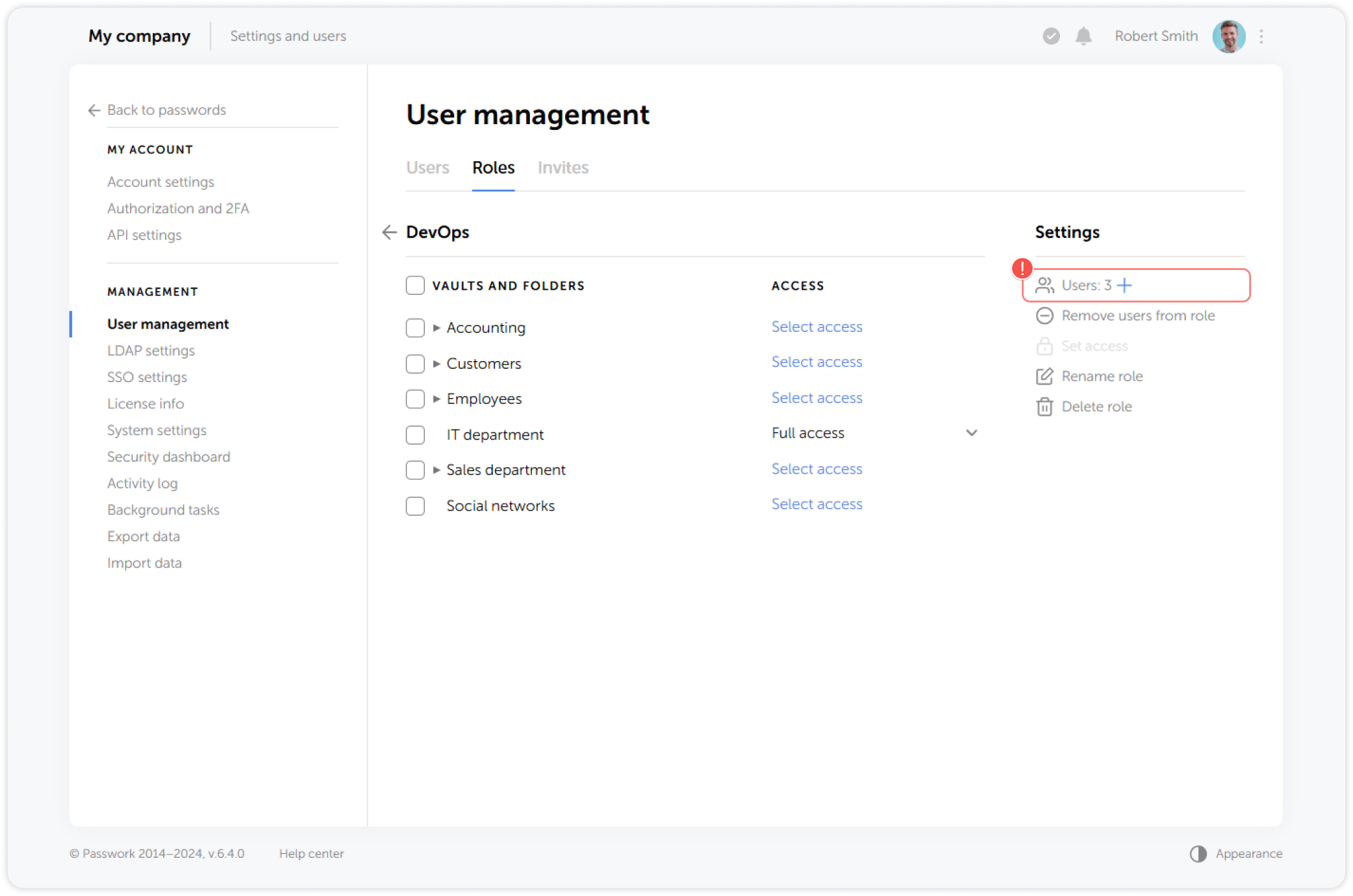 Add users to role