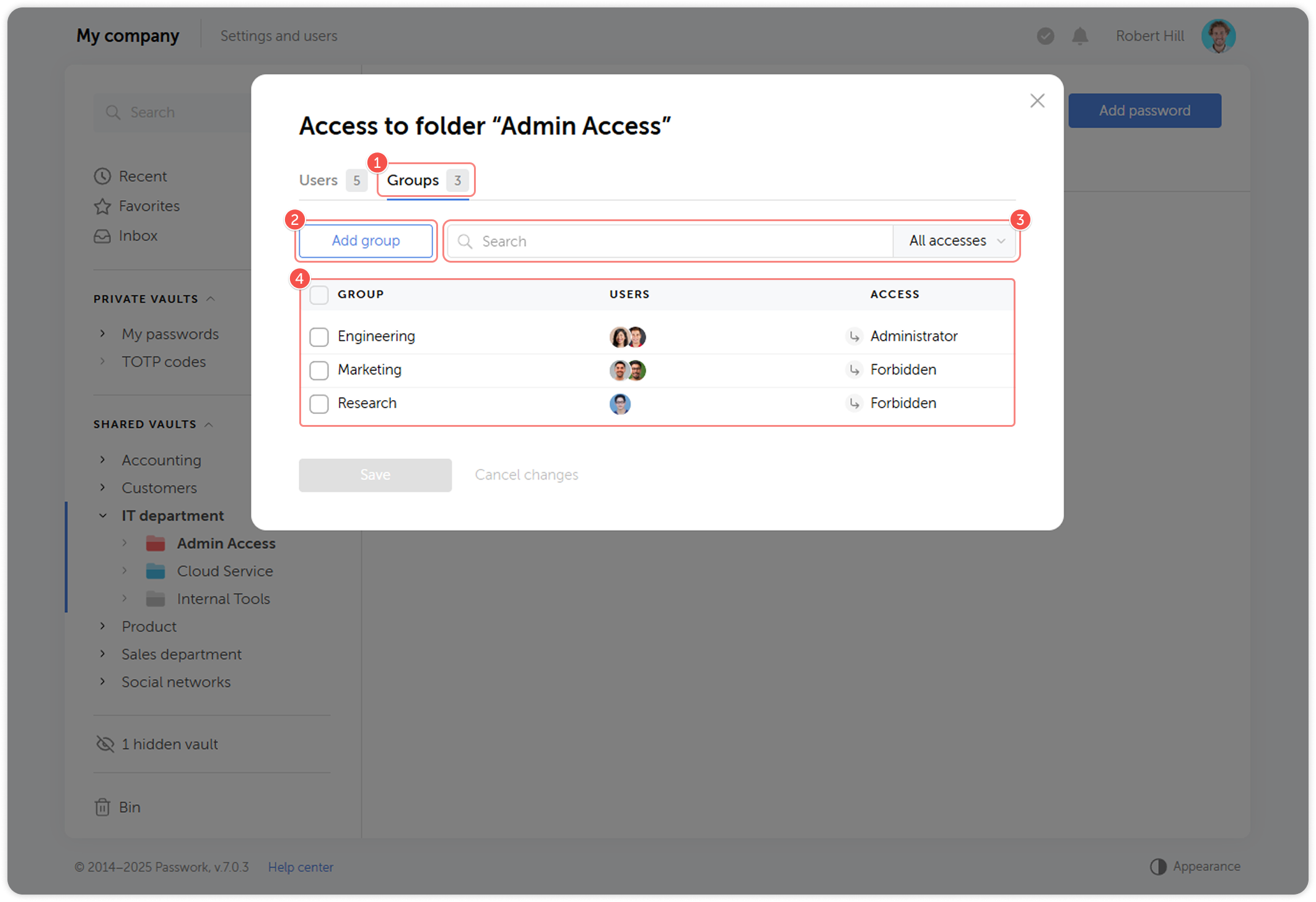 Group access management