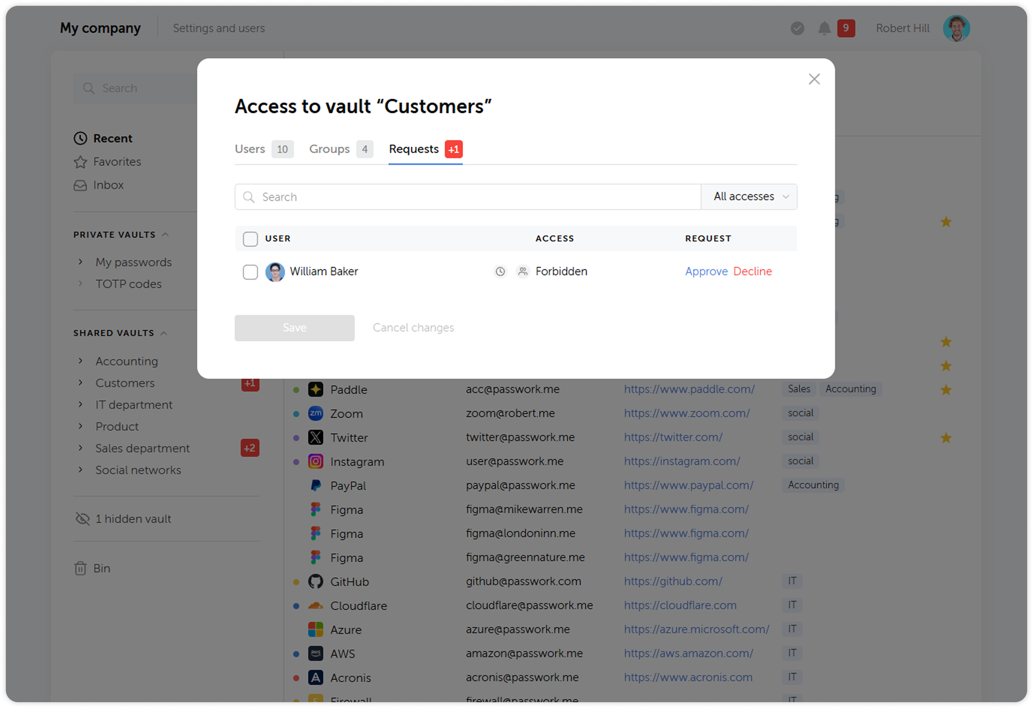 Manage requests step 2