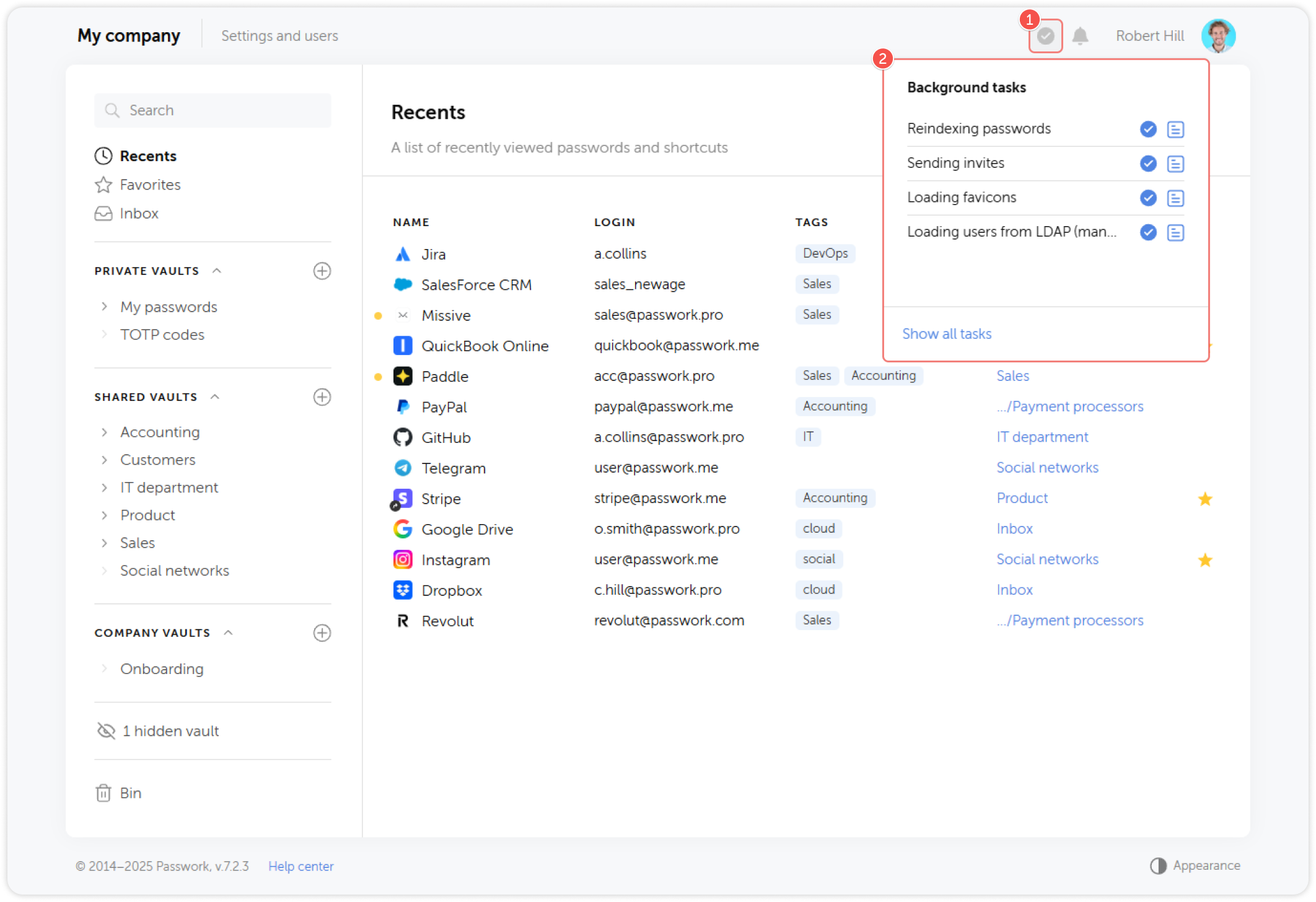 Background tasks icon