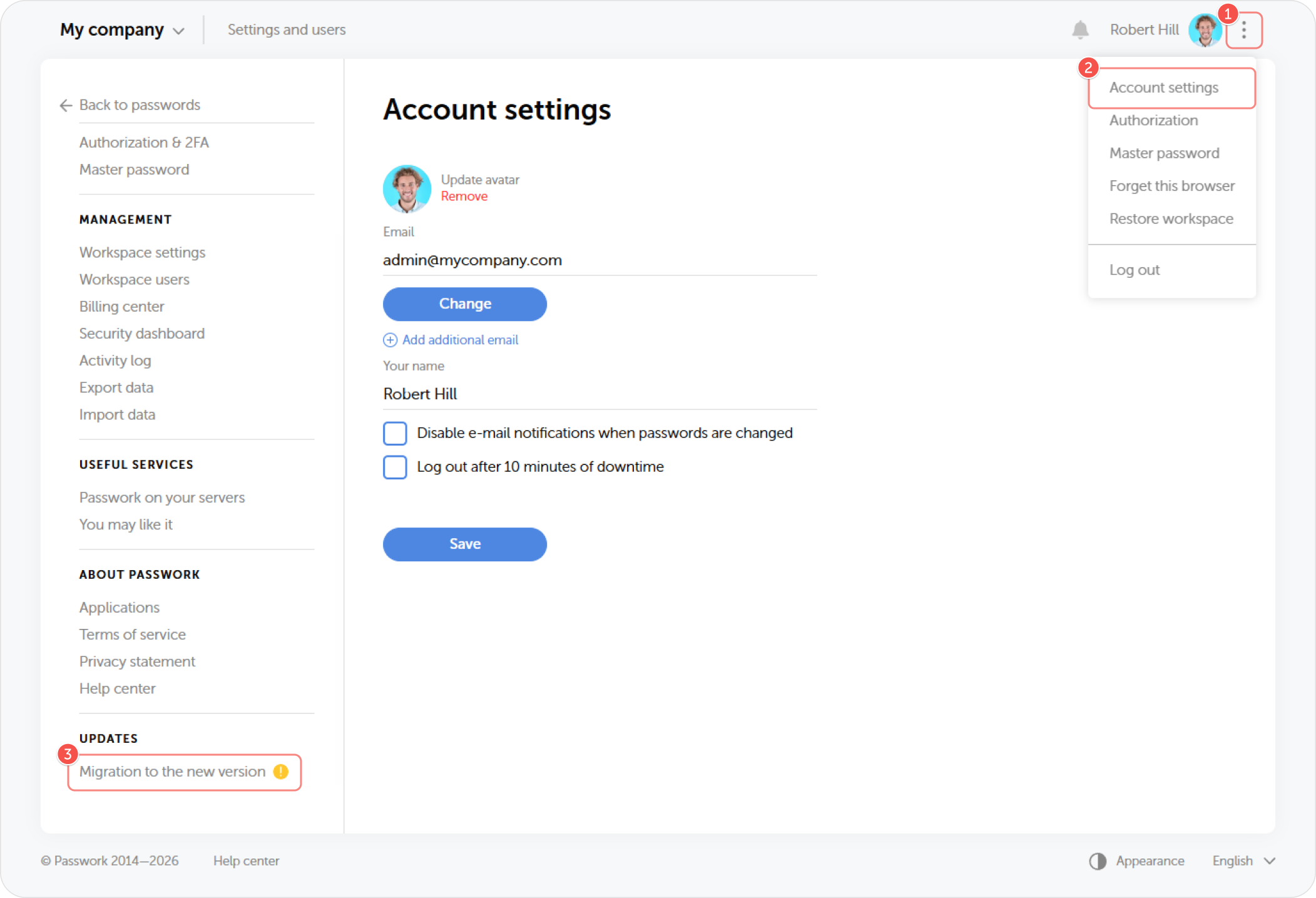 Open your current version of the Cloud, then go to Settings and select the 'Migration to the new version' section