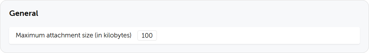General section of vault settings